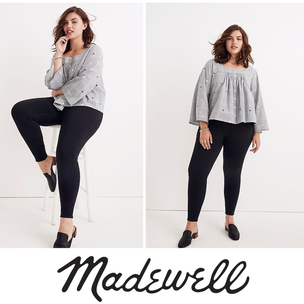 Madewell Pull On Faded Black Jeans. SZ 34